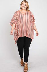 Colorful Oversized Strip Poncho for Adventurous Women, Ponchos, $ 66.95, A Moment Of Now™
